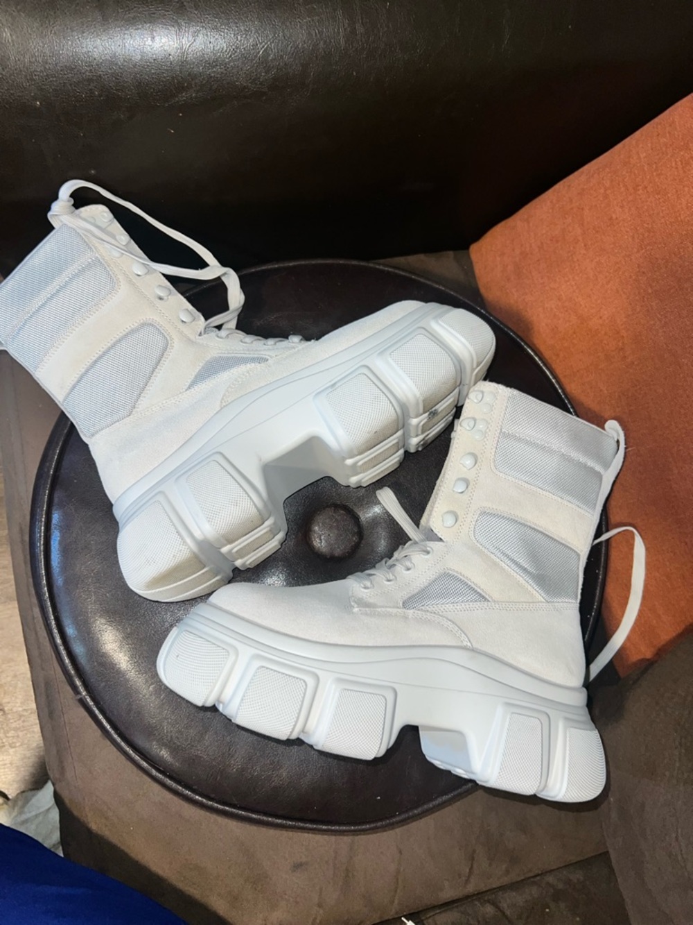 Steve Madden Rivka Bone combat boots women’s size 8M - Picture 9 of 10